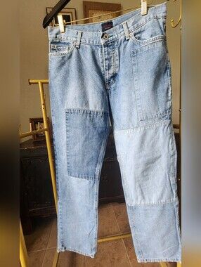 Vintage GRAIL HSA 1999 Tommy Hilfiger Patchwork Jeans Size 11